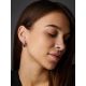 Black And White Crystal Earrings In Gold, image , picture 3