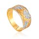 Wide Ring With Crystals, Ring Size: 7 / 17.5, image 