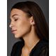 Bold Golden Earrings With Citrine, image , picture 3