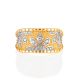 Chic Floral Motif Ring With Crystals, Ring Size: 7 / 17.5, image , picture 3