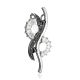 Floral Design Pendant With Black And White Crystals, image , picture 3
