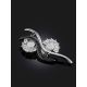 Floral Design Pendant With Black And White Crystals, image , picture 2