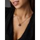 Floral Golden Pendant With Multicolor Gemstones, image , picture 3