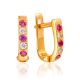 Chic Two Tone Crystal Earrings, image 