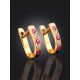 Chic Two Tone Crystal Earrings, image , picture 2