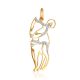 Cute Crystal Studded Cat Pendant, image , picture 3