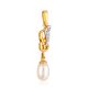 Refined Pearl Pendant With Dazzling Crystals, image , picture 3