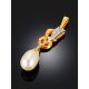 Refined Pearl Pendant With Dazzling Crystals, image , picture 2