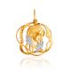 Sculptural Virgo Sign Pendant With Crystals, image 