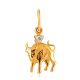 Taurus Sign Pendant With Crystal, image 