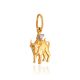 Taurus Sign Pendant With Crystal, image , picture 3