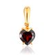 Chic Heart Shaped Garnet Pendant, image 