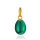 Tiny Emerald Color Enamel Egg Pendant The Romanov, image 