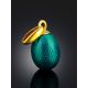 Tiny Emerald Color Enamel Egg Pendant The Romanov, image , picture 2