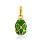 Chic Green Enamel Egg Pendant The Romanov, image 