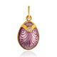 Egg Pendant With Pink Enamel And Crystal The Romanov, image 