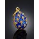 Shimmering Egg Pendant With Dark Blue Enamel The Romanov, image , picture 2