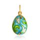 Chic Floral Motif Enameled Egg Pendant The Romanov, image 