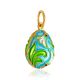 Chic Floral Motif Enameled Egg Pendant The Romanov, image , picture 3