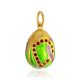 Chic Green Enamel Egg Pendant With Pink Crystals The Romanov, image , picture 3
