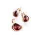 Refined Cherry Colored Amber Earrings, image , picture 4