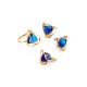 Bright Blue Amber Earrings, image , picture 3