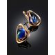 Bright Blue Amber Earrings, image , picture 2