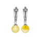 Geometric Design Amber Earrings, image 