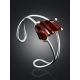 Designer Cuff Bracelet With Dark Amber, image , picture 2