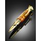 Bold Wooden Pen With Natural Amber, image , picture 2