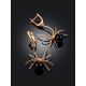 Bold Amber Spider Design Earrings, image , picture 2