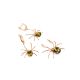 Chic Spider Design Earrings With Amber, image , picture 4