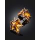 Maple Leaf Earrings With Amber, image , picture 2