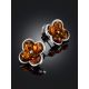 Chic Amber Clover Earrings, image , picture 2