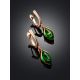 Exquisite Green Amber Earrings, image , picture 2