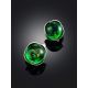 Luminous Green Amber Earrings, image , picture 2