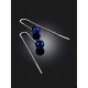Chic Chain Earrings With Blue Amber, image , picture 2
