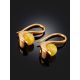 Sleek Earrings With Natural Amber, image , picture 2