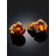 Luminous Amber Stud Earrings, image , picture 2
