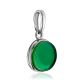 Chic Emerald Colored Amber Pendant, image , picture 3