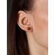 Luminous Amber Stud Earrings, image , picture 3