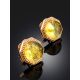 Bright Lemon Amber Stud Earrings, image , picture 2