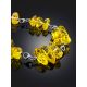 Gorgeous Chain Necklace With Bold Amber Pieces, image , picture 2