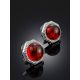 Dark Amber Stud Earrings, image , picture 2