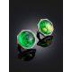 Elegant Green Amber Earrings, image , picture 2