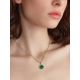 Chic Emerald Colored Amber Pendant, image , picture 4
