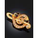 Shimmering Musical Note Brooch With Amber And Crystals, image , picture 2
