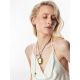 Handcrafted Chain Necklace With Bold Amber Pendant, image , picture 3