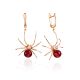 Amber Spider Earrings, image 