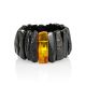 Black Amber Bracelet With Insect Inclusion, image 